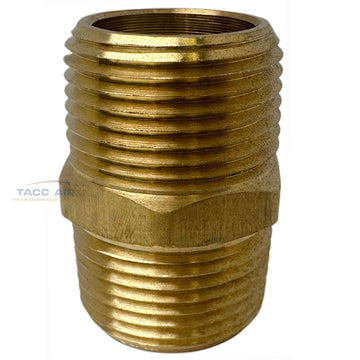 Brass Pipe Hex Nipple Fitting 3/4" MNPT x 3/4" NPT Male Adapter