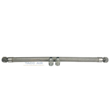 3/4" x 24" Braided Stainless Steel Flexible Compressed Air Line Flex Hose