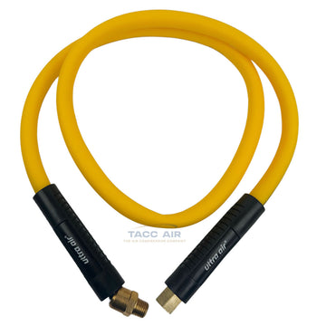 Amflo 3/8" x 48" Ultra Air Hybrid Lead-In Hose Whip with Swivel 57L-48B-RET 4 Ft