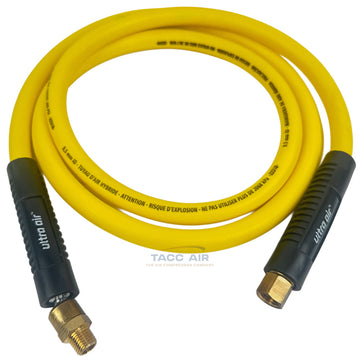 Amflo 3/8" x 72" Ultra Air Hybrid Lead-In Hose Whip with Swivel 57L-72B-RET 6 Ft