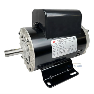 5 HP Air Compressor Electric Motor 3450 RPM 7/8" Shaft 230 V Single Phase