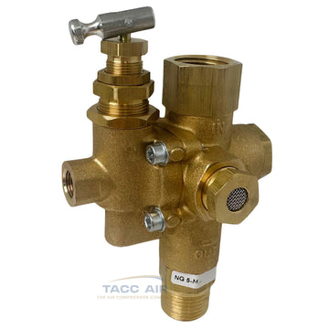 1/2" Inlet/Outlet Air Compressor Pilot Unloader Check Valve Combo 140 - 175 PSI
