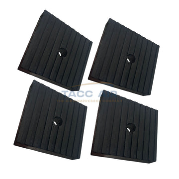 4 Pack Heavy Duty All Rubber Anti Vibration / Shock Isolation Pads 4"x4"x1"