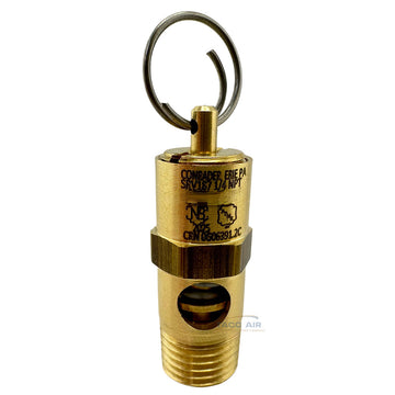 1/4" NPT 150 PSI Air Compressor Safety Relief Valve Tank Pop Off Brass Male
