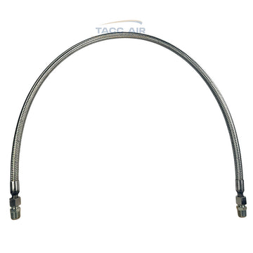 1/2" x 48" Braided Stainless Steel Flexible Compressed Air Line Flex Hose High Temp