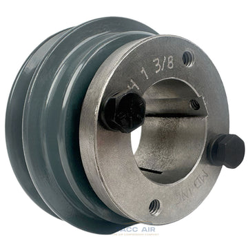 AK32H W/ 1-3/8" Bore H Bushing 3.25" Single Groove Pulley A Section V Belt 4L