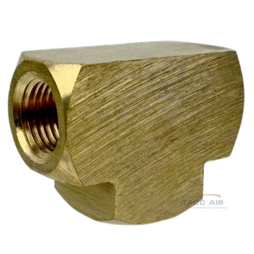 1/8" Female NPT Equal Pipe Tee Brass Barstock Threaded Pipe Fitting FNPT