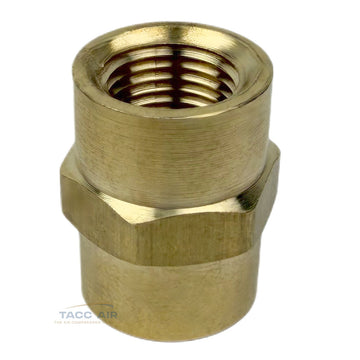 1/8" x 1/8" Female NPT Hex Coupling Pipe Fitting Brass Union Coupler