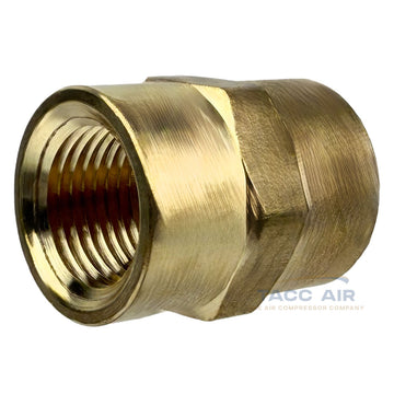 3/8" x 3/8" Female NPT Hex Coupling Pipe Fitting Brass Union Coupler