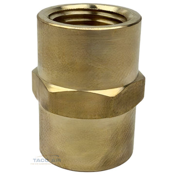 1/2" x 1/2" Female NPT Hex Coupling Pipe Fitting Brass Union Coupler