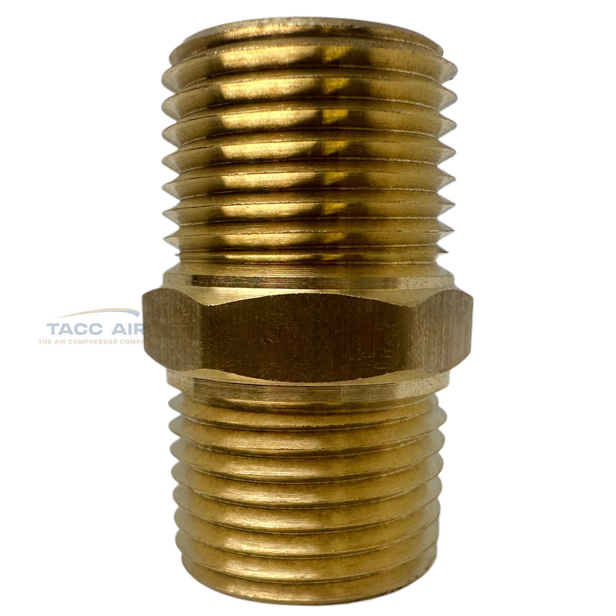 Brass Pipe Hex Nipple Fitting 1/2" MNPT x 1/2" NPT Male Adapter