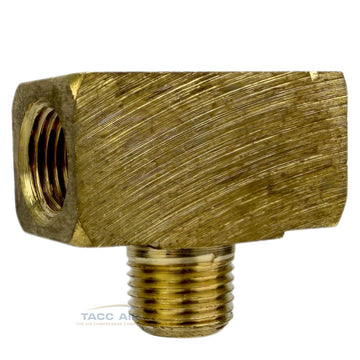 1/8" NPT Solid Brass Branch Tee Fitting 3 Way With 2 Female And 1 Male Threads