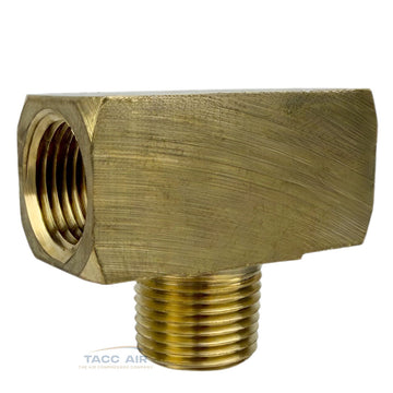 3/8" NPT Solid Brass Branch Tee Fitting 3 Way With 2 Female And 1 Male Thread