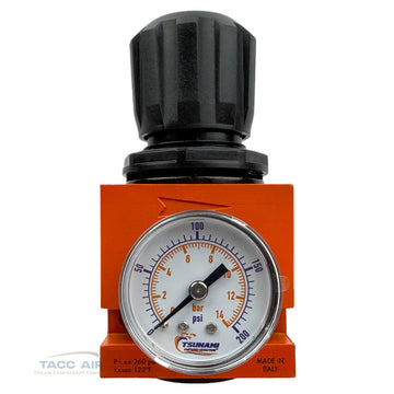 Tsunami 21999-0871 1/2" NPT Air Pressure Regulator With Gauge 89 SCFM