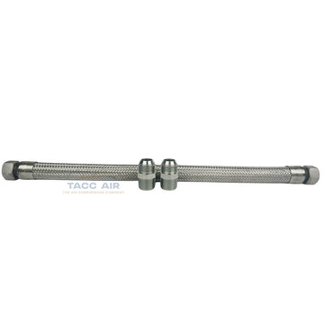 1" x 24" Braided Stainless Steel Flexible Compressed Air Line Flex Hose