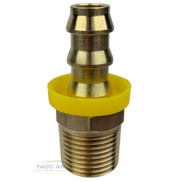 Easy Lock Brass Hose Barb Fitting Connector 3/8" Push-Lock x 3/8" MNPT