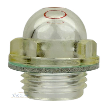 Rolair Replacement Clear Bubble-Style Oil Sight Glass With Seal 36500140CH