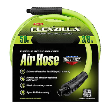 Flexzilla 3/8 in. x 50 ft. Air Hose All Weather Hybrid Polymer 1/4" MNPT Fittings