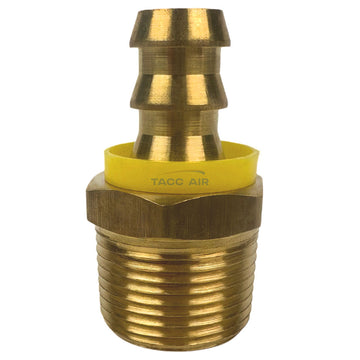 1/2" Push-Lock x 3/4" MNPT Easy Lock Brass Hose Barb Fitting Connector