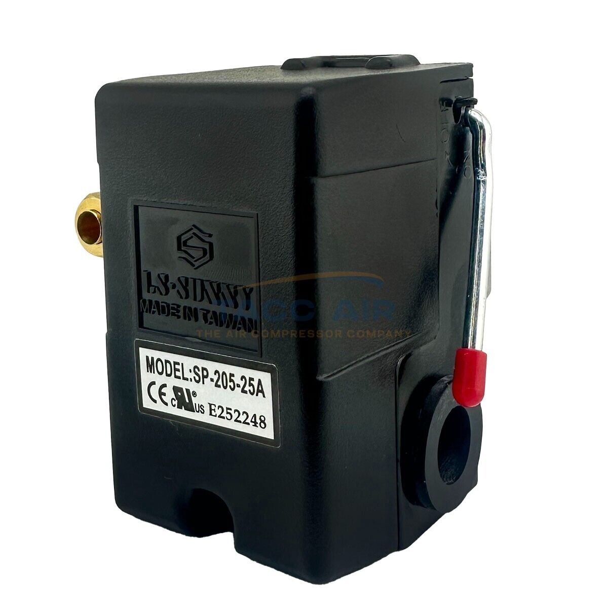 Heavy Duty Pressure Switch Air Compressor Control Valve 95-125 PSI 1 Port 25 amp