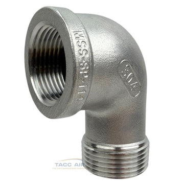 1" 304 Stainless Steel 90° Street Elbow Male x Female NPT Class 150