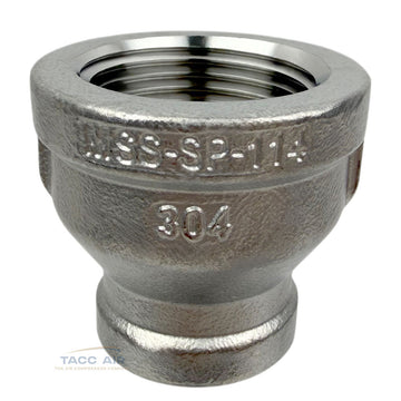 1" x 1/2" NPT 304 Stainless Steel Reducing Coupling Female Class 150