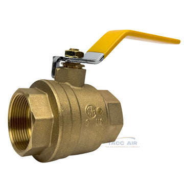 1-1/2" NPT Brass Ball Valve Full Port Shut-Off Valve CSA Approved 600psi WOG