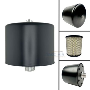 XL 1" NPT Air Compressor Intake Filter Silencer Assembly Metal Housing