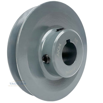 AK34-3/4 Cast Iron 3.5" Single Groove Pulley A Section V Belt 4L 3/4" Shaft Bore
