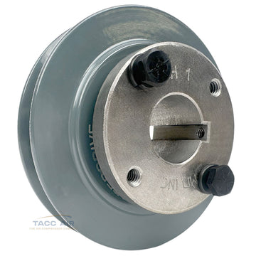 AK41H W/ 1" Bore H Bushing 4" Single Groove Pulley A Section V Belt 4L