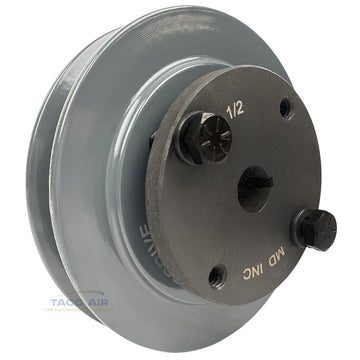 AK41H W/ 1/2" Bore H Bushing 4" Single Groove Pulley A Section V Belt 4L