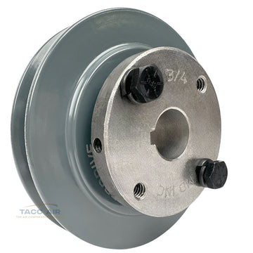 AK41H W/ 3/4" Bore H Bushing 4" Single Groove Pulley A Section V Belt 4L