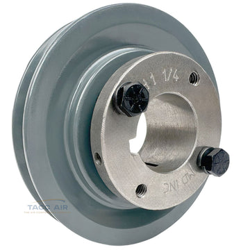 AK44H W/ 1-1/4" Bore H Bushing 4.25" Single Groove Pulley A Section V Belt 4L