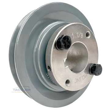 AK44H W/ 1-1/8" Bore H Bushing 4.25" Single Groove Pulley A Section V Belt 4L