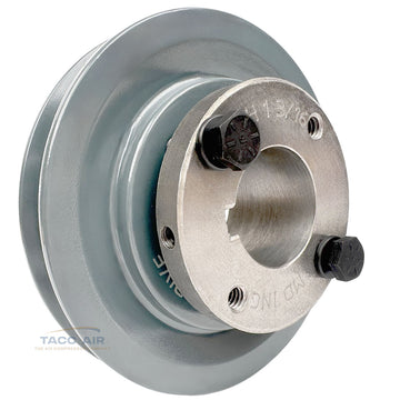 AK44H W/ 1-3/16" Bore H Bushing 4.25" Single Groove Pulley A Section V Belt 4L