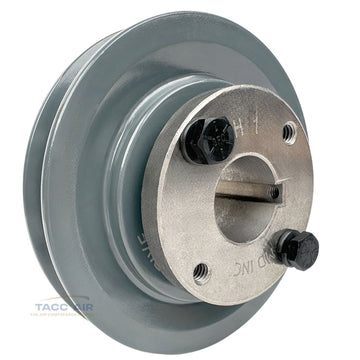 AK44H W/ 1" Bore H Bushing 4.25" Single Groove Pulley A Section V Belt 4L