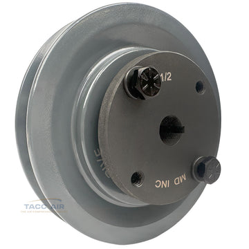 AK44H W/ 1/2" Bore H Bushing 4.25" Single Groove Pulley A Section V Belt 4L