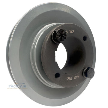 AK46H W/ 1-1/2" Bore H Bushing 4.5" Single Groove Pulley A Section V Belt 4L