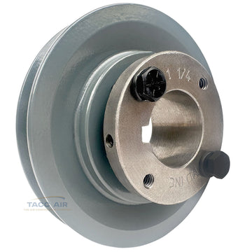 AK46H W/ 1-1/4" Bore H Bushing 4.5" Single Groove Pulley A Section V Belt 4L