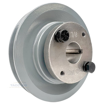 AK46H W/ 7/8" Bore H Bushing 4.5" Single Groove Pulley A Section V Belt 4L