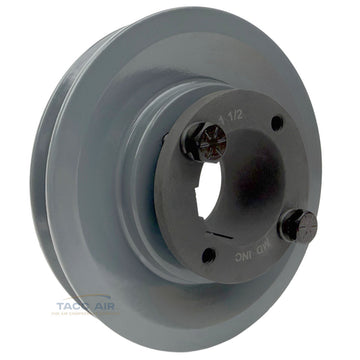 AK49H W/ 1-1/2" Bore H Bushing 4.75" Single Groove Pulley A Section V Belt 4L