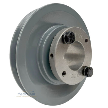 AK49H W/ 1-1/4" Bore H Bushing 4.75" Single Groove Pulley A Section V Belt 4L