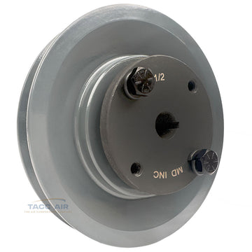 AK49H W/ 1/2" Bore H Bushing 4.75" Single Groove Pulley A Section V Belt 4L