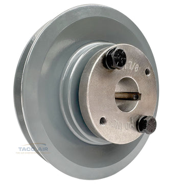 AK49H W/ 7/8" Bore H Bushing 4.75" Single Groove Pulley A Section V Belt 4L