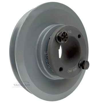 AK51H W/ 1-1/2" Bore H Bushing 5" Single Groove Pulley A Section V Belt 4L