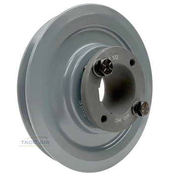 AK54H W/ 1-1/2" Bore H Bushing 5.25" Single Groove Pulley A Section V Belt 4L