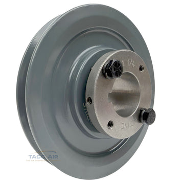 AK54H W/ 1-1/4" Bore H Bushing 5.25" Single Groove Pulley A Section V Belt 4L