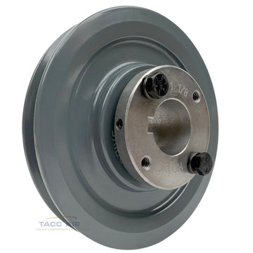 AK54H W/ 1-1/8" Bore H Bushing 5.25" Single Groove Pulley A Section V Belt 4L