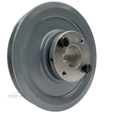 AK59H W/ 1-1/8" Bore H Bushing 5.75" Single Groove Pulley A Section V Belt 4L