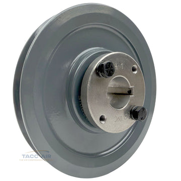 AK59H W/ 1" Bore H Bushing 5.75" Single Groove Pulley A Section V Belt 4L